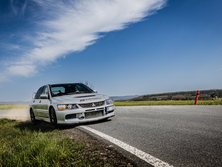 Rallye jízda v Lancer Evo